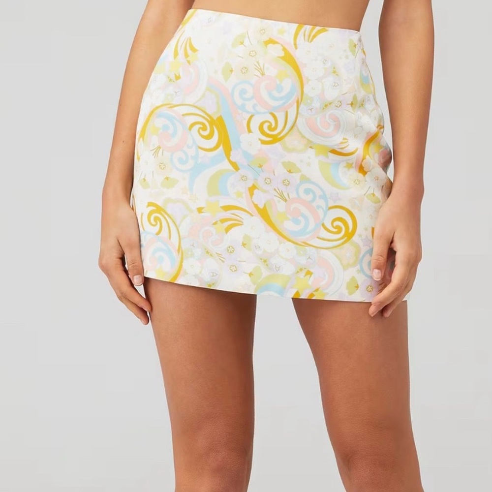 For Love & Lemons Aiko High Waist Mini Skirt Size Small NWT